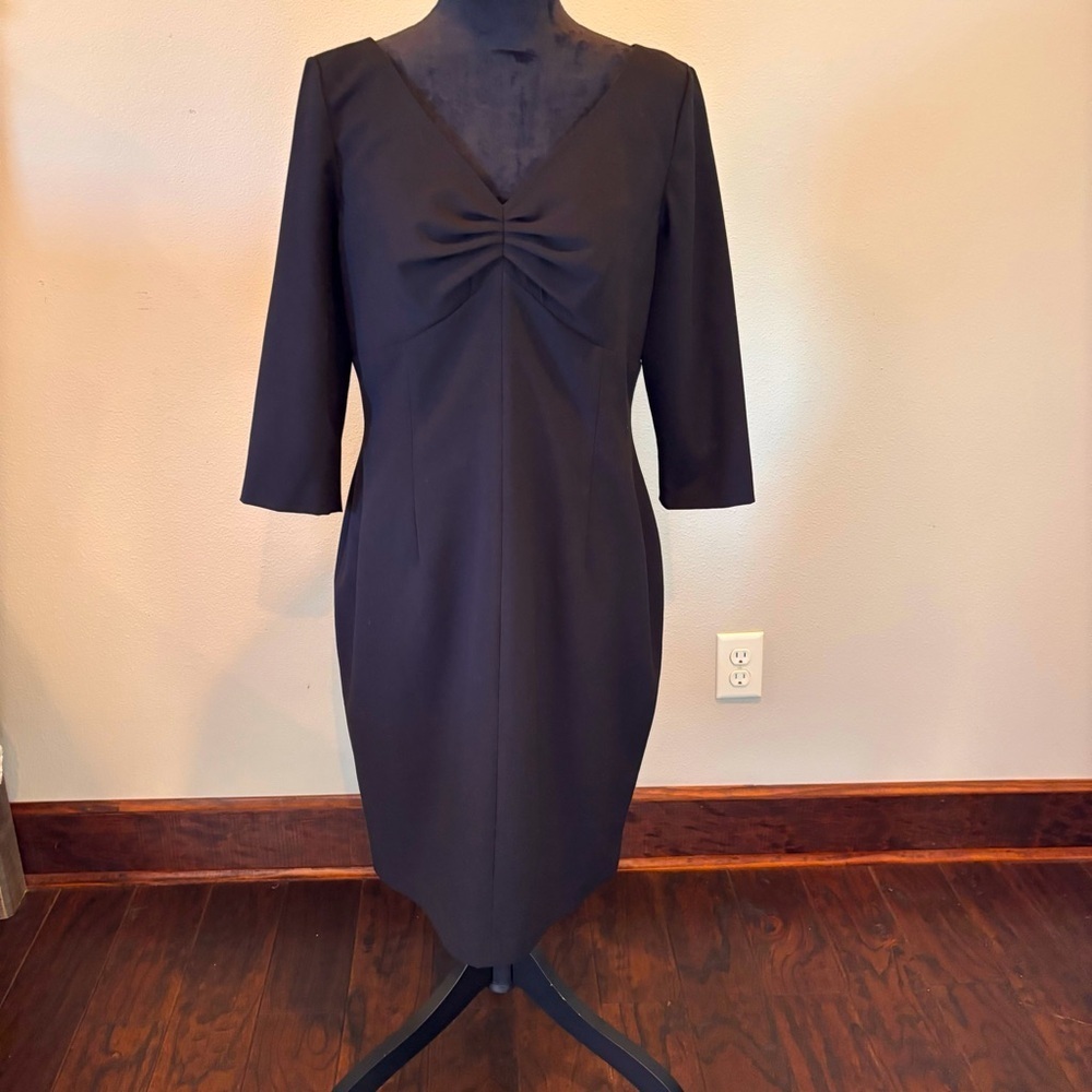 Calvin Klein Black V-Neck Sheath Dress